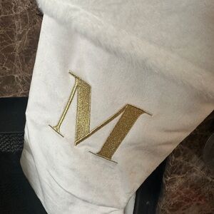 ISO Letter D & T from Five Below - White & Gold Stocking